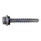 Bremick - Hex Head Self Drilling Screw B8 14-20 x 22mm – Woodland Grey (Box of 100)