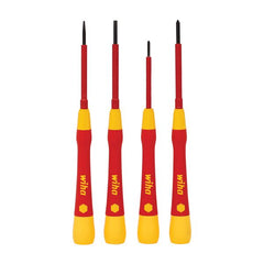 Wiha - 4 Piece Fine Screwdriver Set, Picofinish, Slotted & Phillips, VDE 1000V Insulated | WH-44847