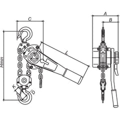 ITM - Lever Hoist, Heavy Duty, 6 Tonne, 1.5 Metre Lift, With Load Limiter | TM9042-06001