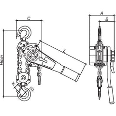 ITM - Lever Hoist, Heavy Duty, 9 Tonne, 1.5 Metre Lift, With Load Limiter | TM9042-09001