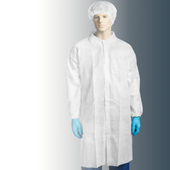 Surepak - White Lab Coats 40GSM Velcro Fastner XXXLarge | COATW-3XL
