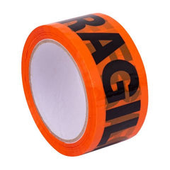 Surepak - Stylus Acrylic 'FRAGILE' Tape Fluro Orange/Black 48mm | TWARNINGFRAG