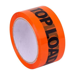 Surepak - Stylus Acrylic 'TOP LOAD ONLY' Tape Fluro Orange/Black 48mm | TWARNINGTOP