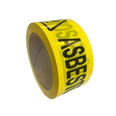 Surepak - Fluro Yellow/Black Adhesive 'ASBESTOS FIBRES' Tape 48mm x 66m | TASBESTOS
