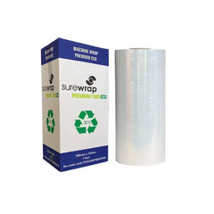 Surepak - Clear Machine Stretch Film Pallet Wrap Surewrap Premium 1500 Eco 30% Recycled 500mm x 1500m 20um ROLL | PSW20MPREMGRN
