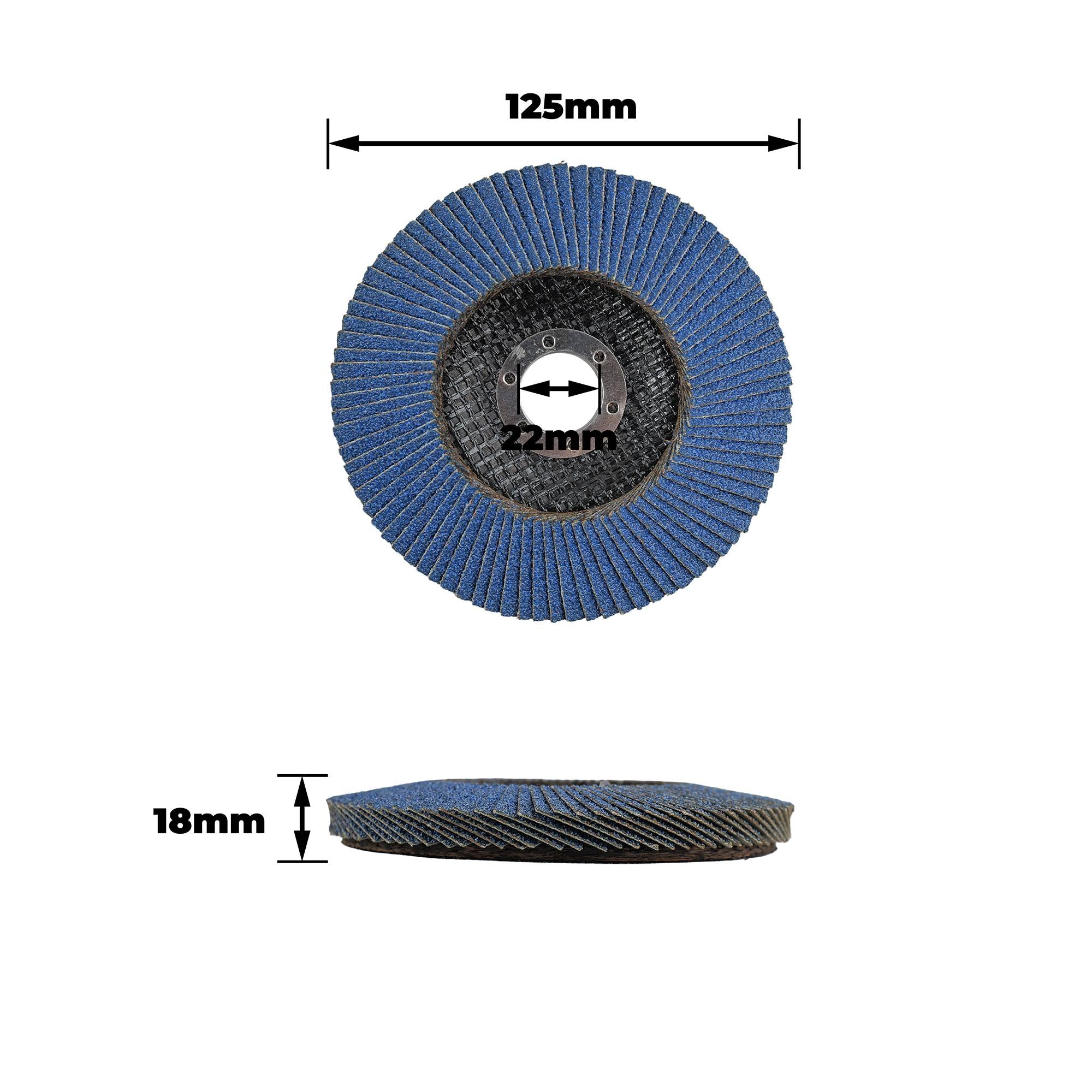 Rocket 125mm Flap Discs 40 Grit - 10 Piece