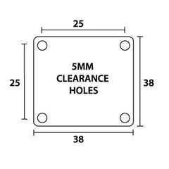 Richmond Rolling Solutions - S50BPK2 BRK SWIVEL PLATE 2PACK | 060FURNS50BPK2