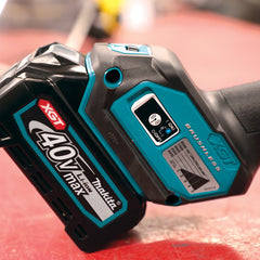 Makita - 40V Max Brushless AWS 125mm (5") Angle Grinder Slide Switch Variable Speed - Includes 2 x 4.0Ah Batteries Single Port Rapid Charger & Makpac Case Type 4 AWS Receiver Sold Separately (198901-5) | GA023GM201