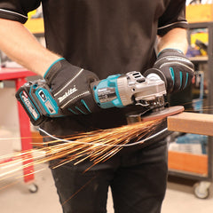 Makita - 40V Max Brushless AWS 125mm (5") Angle Grinder Slide Switch Variable Speed - Includes 2 x 4.0Ah Batteries Single Port Rapid Charger & Makpac Case Type 4 AWS Receiver Sold Separately (198901-5) | GA023GM201