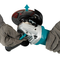 Makita - 125mm (5") X-Lock Angle Grinder 1400W Constant Speed Control Soft Start Current Limiter Anti-Restart Sjs | GA5080R