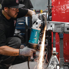Makita - 180mm (7") Angle Grinder 2400W Aft Soft Start Anti-Restart Mechanical Brake Straight Handle | GA7070X1