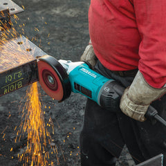 Makita - 180mm (7") Angle Grinder 2400W Aft Soft Start Anti-Restart Mechanical Brake Straight Handle | GA7070X1