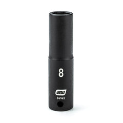 Action 8mm 1/4" Drive 6-point Metric Deep Magnetic Slide Impact Socket
