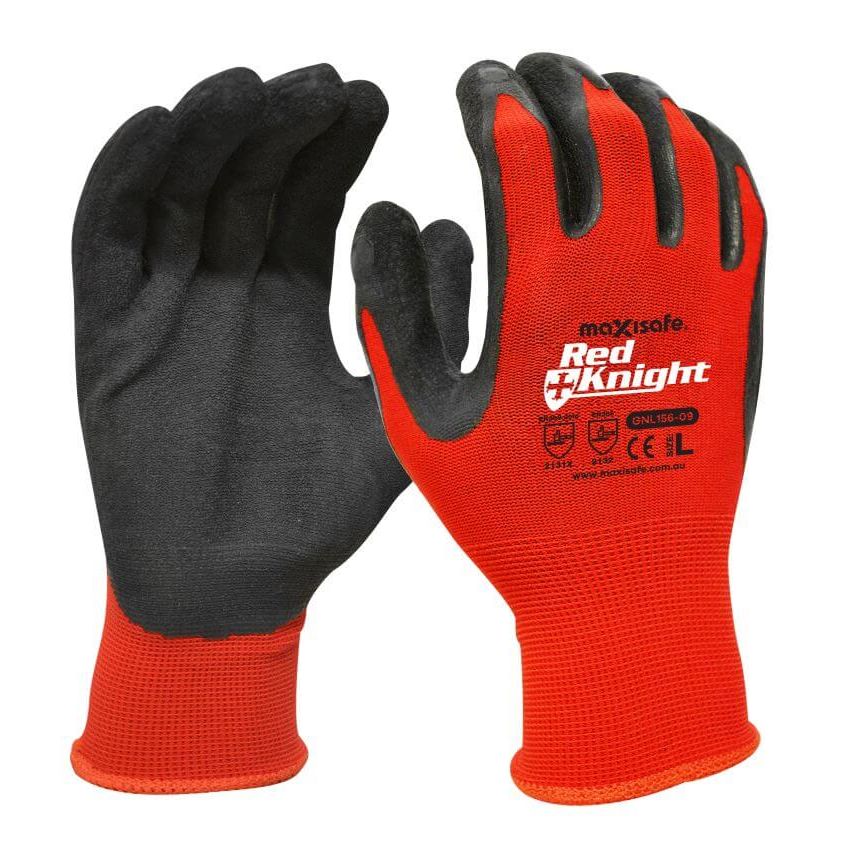 Maxisafe - Red Knight Latex Gripmaster Glove - Small