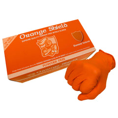 Maxisafe - Orange Shield Extra Heavy Duty Nitrile With Diamond Grip - Medium - Pack Of 10 | GNO208-M-10