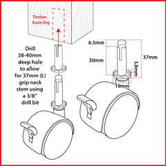 Richmond Rolling Solutions - S51PK2 SWIVEL GRIPNECK 2PACK | 060FURNS51PK2