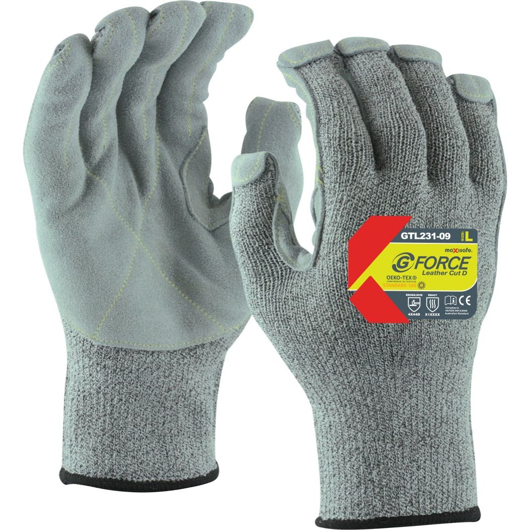 Maxisafe - Blue Knight Nitrile Fully Dipped Gloves with Knit Wrist (Retail Carded) - XLarge