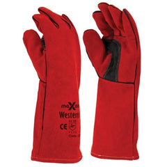Maxisafe - Western Red Kevlar Stitched Welders Glove - 40cm - Pack Of 12 | GWR162-12