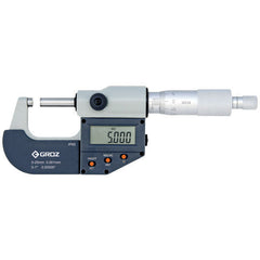 ITM - MMED/1/65 GROZ IP65 ELECTRONIC OUTSIDE MICROMETERS, TYPE A, 0-1/0-25MM,0.00005/0.001MM, WITHOUT SPC CONNECTING CABLE,RATCHET THIMBLE, PAINT FRAME | GZ-16124