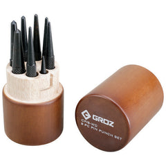 ITM - CP/8/WD/ST GROZ CENTRE PUNCH SET, IN ROUND WOODEN CASE, 8 PCE | GZ-25120