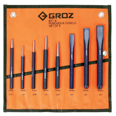 ITM - KIT/8/ST GROZ PUNCH & COLD CHISEL SET, 8 PCE | GZ-33000