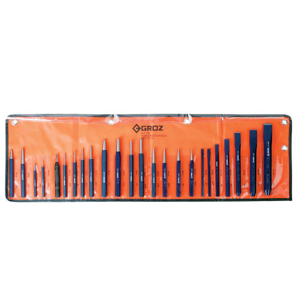 ITM - KIT/24/ST GROZ PUNCH & COLD CHISEL SET, 24 PCE | GZ-33003