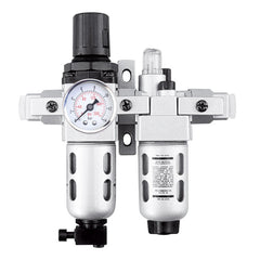 ITM - FRCLM136134-S/G GROZ AIR FILTER REGULATOR LUBRICATOR C/W GAUGE & BRACKET, MINIATURE, 1/4" PORT | GZ-60405