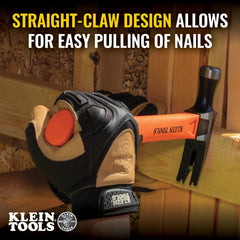 Klein Tools - HAMMER 18OZ FG S/CLAW STAPLE REMOVER | A-H807-18
