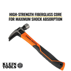 Klein Tools - HAMMER 16OZ FG STRAIGHT CLAW | A-H808-16
