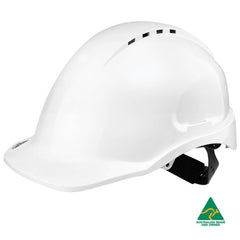 Maxisafe - Vented Hard Hat, Sliplock Harness - White | HVS590-W