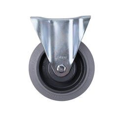 EHI - Colson 160mm Grey Performa Rubber Fixed Plate I6 Series Castor 225kg | I63AZ-PL4T160