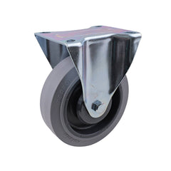 EHI - Colson 160mm Grey Performa Rubber Fixed Plate I6 Series Castor 225kg | I63AZ-PL4T160