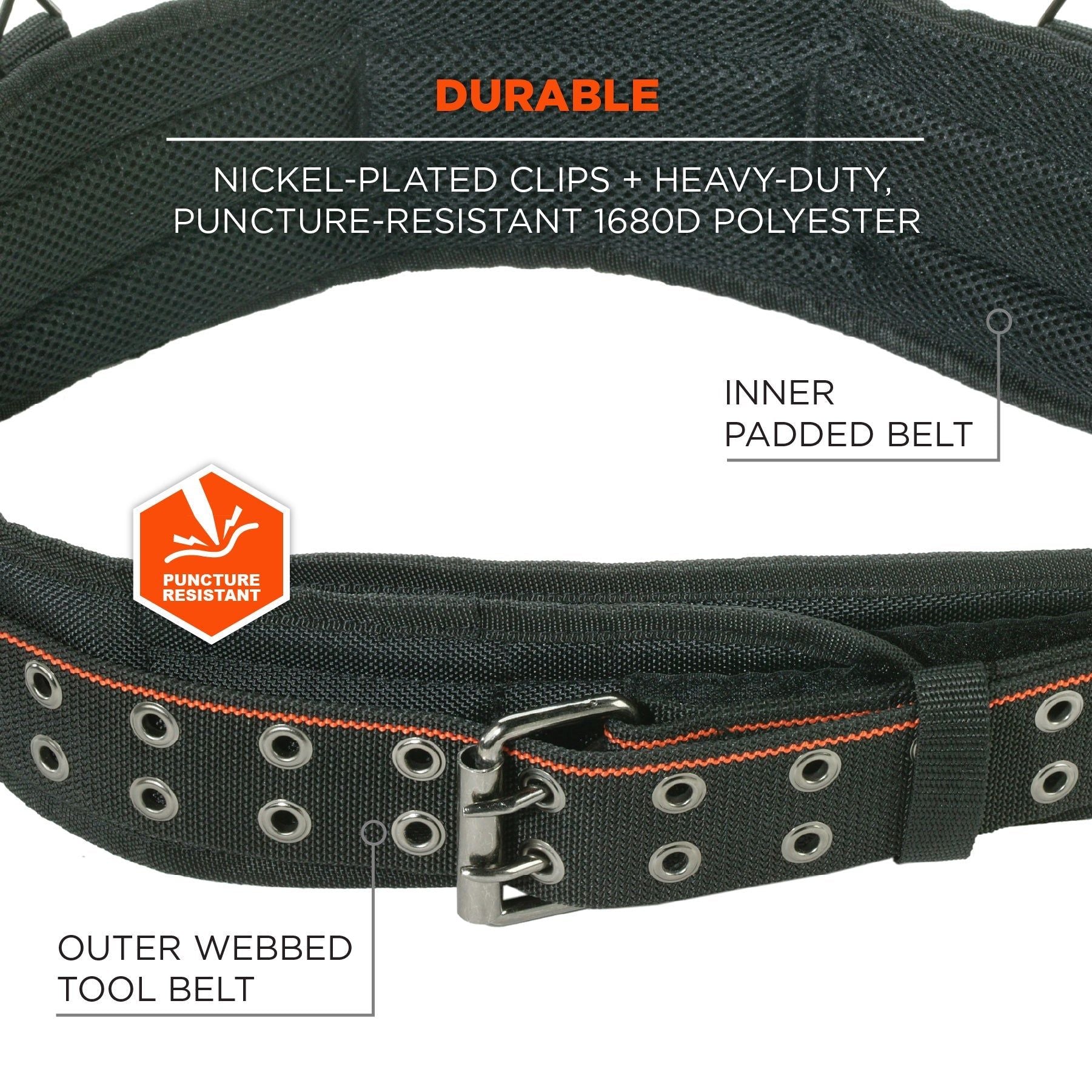 Ergodyne Arsenal 5555 Padded 5-Inch Work Tool Belt for All-Day Comfort