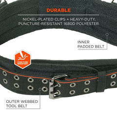 Ergodyne Arsenal 5555 Padded 5-Inch Work Tool Belt for All-Day Comfort