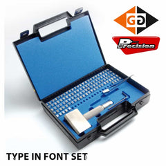 Precision Specialty Tools - Stamp Type-in Font Set with Holder 100 Pieces 5mm | S100S05P