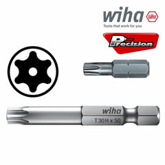 Precision Specialty Tools - TORX SECURITY POWER BIT WIHA 1/4 HEX 90mm TR20 | 39190(7045TR)