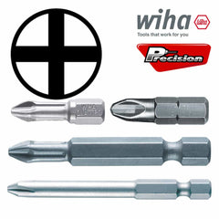 Precision Specialty Tools - BIT INSERT PROFESSIONAL 50mm LENGTH 1/4 HEX PHILLIPS #2 WIHA | 33704(7041Z)
