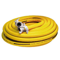 AIP - Air Hose Heavy Duty PSI Exitflex Ef490 Yellow Assy - 25mm x 20mtr C/w Type A Claw Couplings With Safety Clamps | 10-030-9025-020acc | PAMY2520F