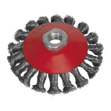 Dymaxion - 100mm x 6mm Conical Brush Crimped Wire Shaft | RBC100G