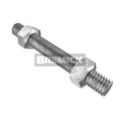 Bremick - L7M Stud UNC with 2 Grade 7M Nuts Galvanised 1" x 180" (Box of 4)