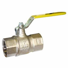 AIP - Ball Valve Brass F & F T Handle Yellow Approved Bspp - 3/8" | 25-025-006 | T10FFAGA
