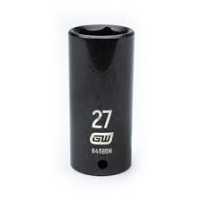 Action 27mm 1" Drive 6-point Metric Deep Thin Wall Impact Socket