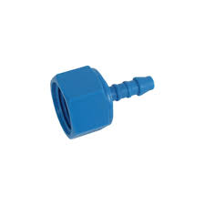AIP - Hosetail Blue Nylon Nut (hex) & Tail Female BSPT - 6mm H/t X 1/4" | 27-104-m06-004 | TEFP5M0604