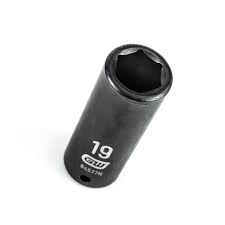 Action 19mm 1" Drive 6-point Metric Deep Thin Wall Impact Socket