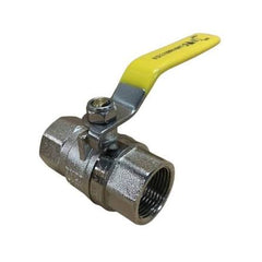 AIP - Ball Valve Brass F & F Lever Handle Yellow Approved Bspp - 1" | 25-041-016 | BBVAGA025