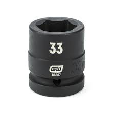 Action 33mm 1" Drive 6-point Metric Deep Thin Wall Impact Socket