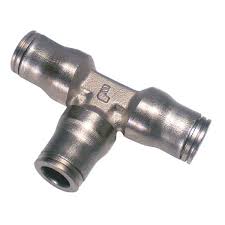 AIP - Pushfit Union Nickel Plated Tube Tee - 1/2" | 32-514-008 | PF14NP08