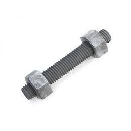 Bremick - B7 Stud UN8 with 2 Grade 2H Nuts Galvanised 1 1/4" x 285mm (Box of 4)