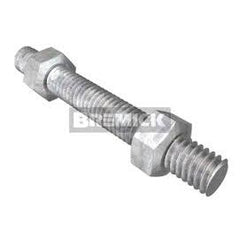 Bremick - B7 Stud UNC with 2 Grade 2H Nuts Galvanised 7/8" x 125mm (Box of 8)