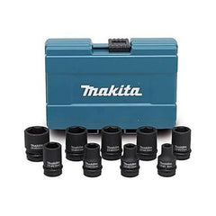 Makita - Driving Accessory Impact Socket Set 9Pc Imperial - 1/2 Square Drive | T-01208